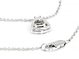 White Diamond 10k White Gold Necklace 0.20ctw