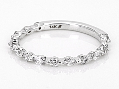 White Diamond 14k White Gold Band Ring 0.45ctw