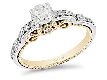 Picture of Enchanted Disney Cinderella Engagement Ring 1.00ctw White Diamond 14k Two-Tone Gold