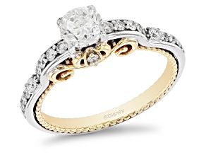 Enchanted Disney Cinderella Engagement Ring 1.00ctw White Diamond 14k Two-Tone Gold