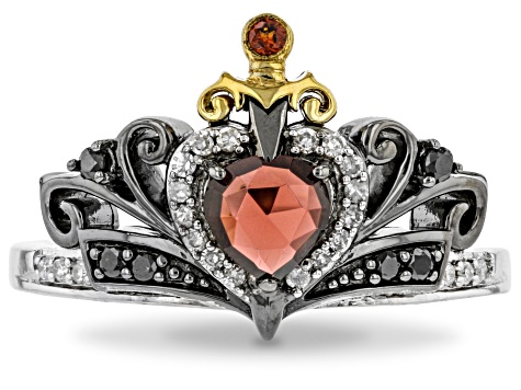 Enchanted Disney Evil Queen Ring Garnet & Diamond Rhodium & 14k