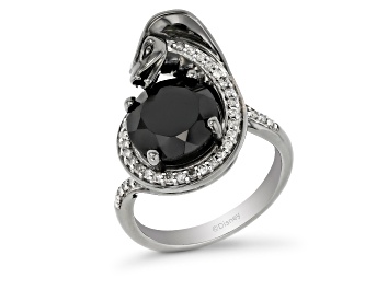 Picture of Enchanted Disney Villains Jafar Ring Black Onyx & Black Diamond Black Rhodium Over Silver 1.25ctw