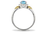 Enchanted Disney Jasmine Ring Topaz & Diamond Rhodium & 14k Yellow Gold Over Silver 1.75ctw
