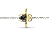Enchanted Disney Villains Jafar Beetle Bracelet Onyx & Diamond Rhodium & 14k Yellow Gold Over Silver