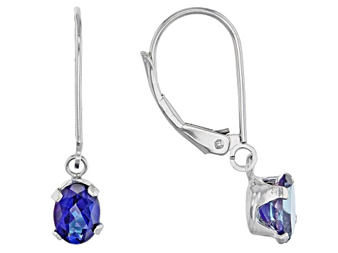 Multi Color Assorted Mystic Topaz® 5 Pairs Rhodium Over Silver Dangle Earrings Set 7.43ctw