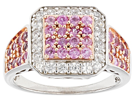 Radiant Cut Pink Sapphire Necklace, Elegant Halo Radiant Cut Pink Diamond  Necklace, Art Deco 14K Yellow Gold Pink Diamond Pendant For Woman.
