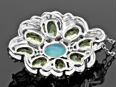 Ethiopian Opal Sterling Silver Pendant With Chain 3.79ctw