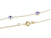 Blue Tanzanite 14k Yellow Gold Necklace 1.94ctw