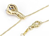 Blue Tanzanite 10k Yellow Gold Pendant With Chain 1.07ctw