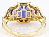 Blue Tanzanite 14K Yellow Gold Ring 3.59ctw