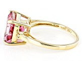 Pink Topaz 10K Yellow Gold Ring 5.55ctw