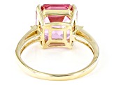 Pink Topaz 10K Yellow Gold Ring 5.55ctw