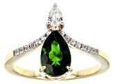 Green Chrome Diopside 10K Yellow Gold Ring 1.34ctw