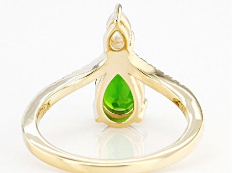 Green Chrome Diopside 10K Yellow Gold Ring 1.34ctw