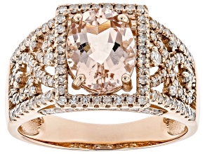 Pink Morganite 14k Rose Gold Ring 1.99ctw