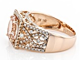 Pink Morganite 14k Rose Gold Ring 1.99ctw