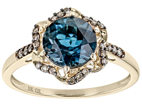 London Blue Topaz 10K Yellow Gold Ring 2.11ctw