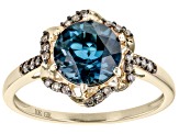 London Blue Topaz 10K Yellow Gold Ring 2.11ctw