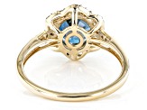 London Blue Topaz 10K Yellow Gold Ring 2.11ctw