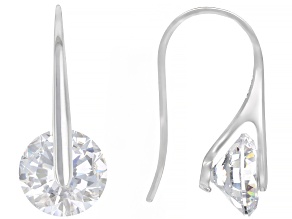 White Cubic Zirconia Rhodium Over Sterling Silver Dangle Earrings 2.60ctw