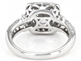 White Cubic Zirconia Platinum Over Sterling Silver Ring 3.62ctw