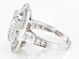 White Cubic Zirconia Rhodium Over Sterling Silver Ring 6.95ctw