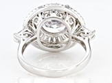White Cubic Zirconia Rhodium Over Sterling Silver Ring 8.00ctw
