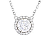 White Cubic Zirconia Rhodium Over Sterling Silver Necklace And Earrings Set 3.60ctw