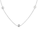 White Cubic Zirconia Rhodium Over Sterling Silver Necklace 11.85ctw
