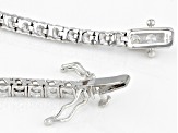 White Cubic Zirconia Rhodium Over Sterling Silver Anklet 14.04ctw