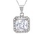 Cubic Zirconia Rhodium Over Sterling Silver Pendant With Chain 4.42ctw