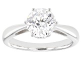 White Cubic Zirconia Platinum Over Sterling Silver Ring 2.26ctw