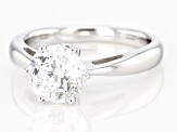 White Cubic Zirconia Platinum Over Sterling Silver Ring 2.26ctw