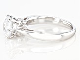 White Cubic Zirconia Platinum Over Sterling Silver Ring 2.26ctw