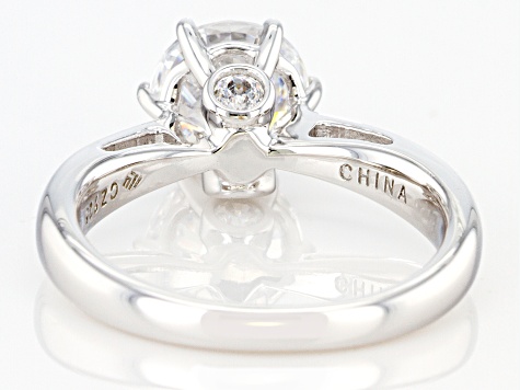 White Cubic Zirconia Platinum Over Sterling Silver Ring 2.26ctw