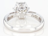 White Cubic Zirconia Platinum Over Sterling Silver Ring 2.26ctw