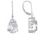White Cubic Zirconia Rhodium Over Silver Dangle Earrings 16.90ctw
