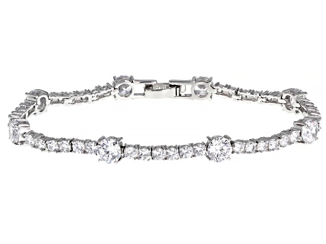 White Cubic Zirconia Rhodium Over Sterling Silver Bracelet 15.06ctw