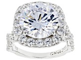White Cubic Zirconia Rhodium Over Sterling Silver Ring 8.26ctw