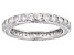 White Cubic Zirconia Rhodium Over Sterling Silver Ring 3.09ctw