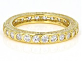 White Cubic Zirconia 18k Yellow Gold Over Sterling Silver Ring 3.09ctw