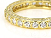 White Cubic Zirconia 18k Yellow Gold Over Sterling Silver Ring 3.09ctw