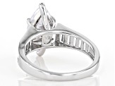 White Cubic Zirconia Rhodium Over Sterling Silver Ring 5.82ctw