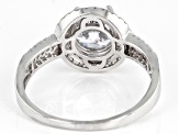 White Cubic Zirconia Rhodium Over Sterling Silver Ring 4.26ctw