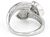 White Cubic Zirconia Rhodium Over Sterling Silver Ring 4.44ctw