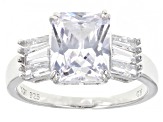 White Cubic Zirconia Rhodium Over Sterling Silver Ring 6.00ctw