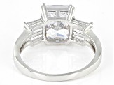 White Cubic Zirconia Rhodium Over Sterling Silver Ring 6.00ctw