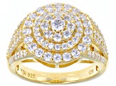 White Cubic Zirconia 18k Yellow Gold Over Sterling Silver Ring 2.52ctw