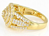 White Cubic Zirconia 18k Yellow Gold Over Sterling Silver Ring 2.52ctw