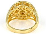 White Cubic Zirconia 18k Yellow Gold Over Sterling Silver Ring 2.52ctw